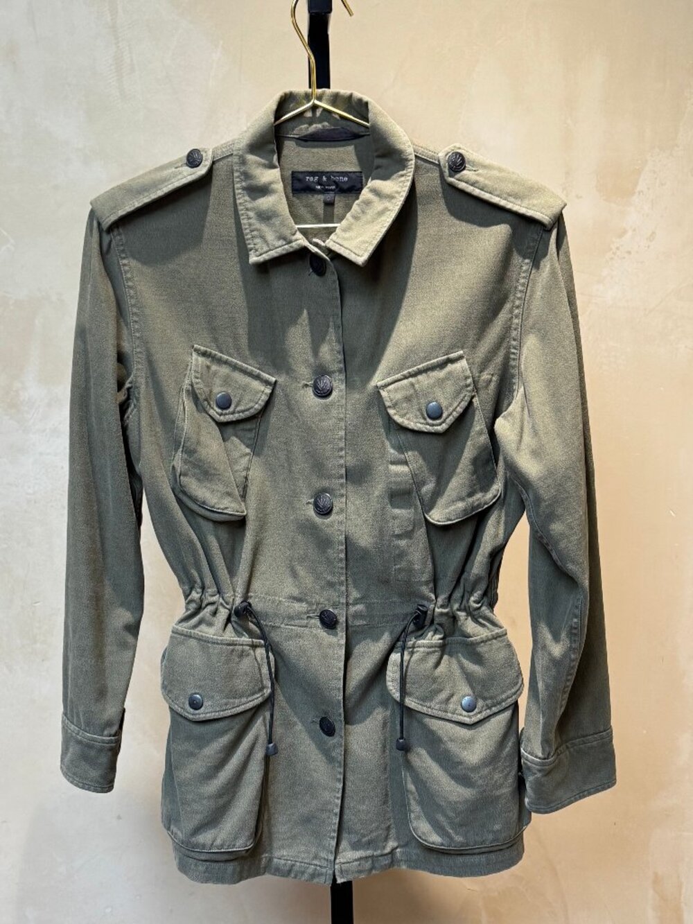 RAG & BONE OHara Utility Jacket Army Green Military size 0